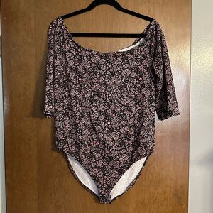 Express 3/4 Length Sleeve Boat Neck Bodysuit